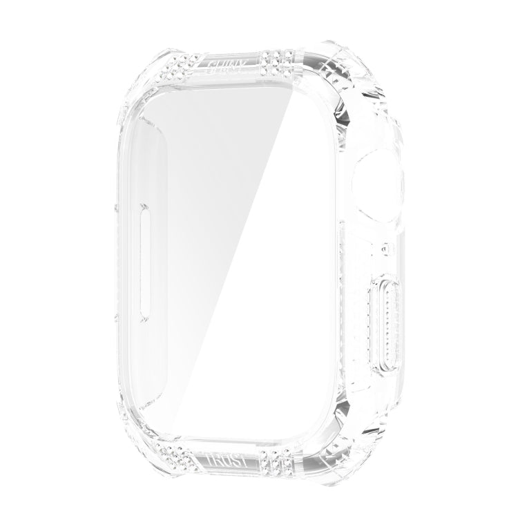 Rhombus Belt Drill + Tempered Film Integrated Case For Apple Watch Series 8 / 7 45mm