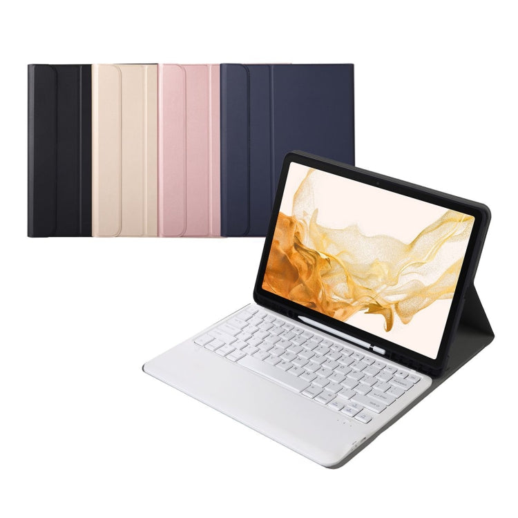 A800B Split Bluetooth Keyboard Leather Case with Holder & Pen Slot For Samsung Galaxy Tab S8+ X800