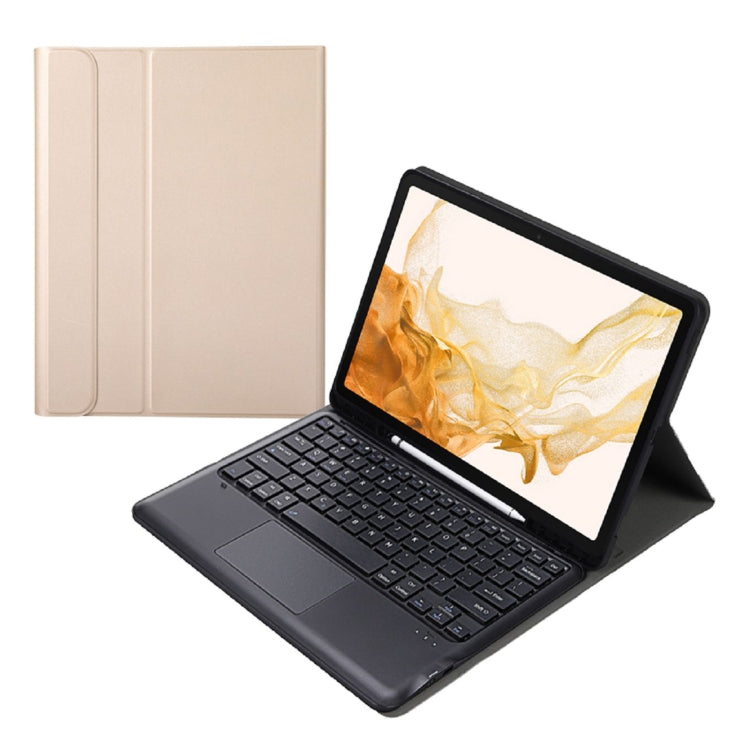 A800B-A Split Bluetooth Keyboard Leather Case with Holder & Pen Slot & Touchpad For Samsung Galaxy Tab S8+ X800
