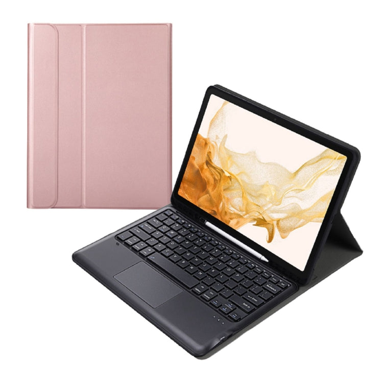A800B-A Split Bluetooth Keyboard Leather Case with Holder & Pen Slot & Touchpad For Samsung Galaxy Tab S8+ X800