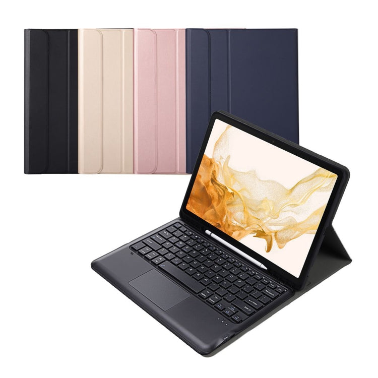 A800B-A Split Bluetooth Keyboard Leather Case with Holder & Pen Slot & Touchpad For Samsung Galaxy Tab S8+ X800