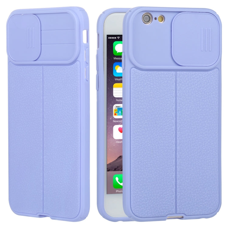Litchi Texture Sliding Camshield TPU Protective Phone Case For iPhone 6 Plus