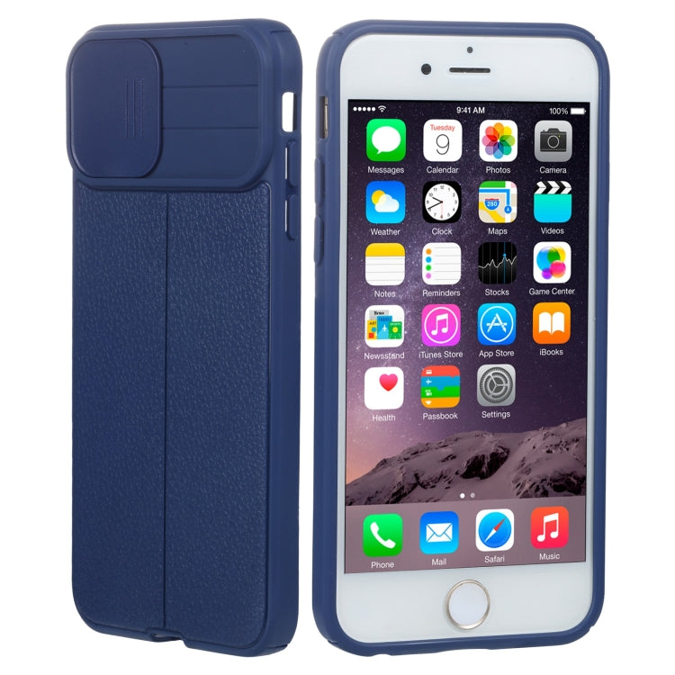 Litchi Texture Sliding Camshield TPU Protective Phone Case For iPhone 6 Plus