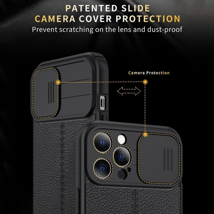 For Xiaomi Redmi 9A Litchi Texture Sliding Camshield TPU Protective Phone Case