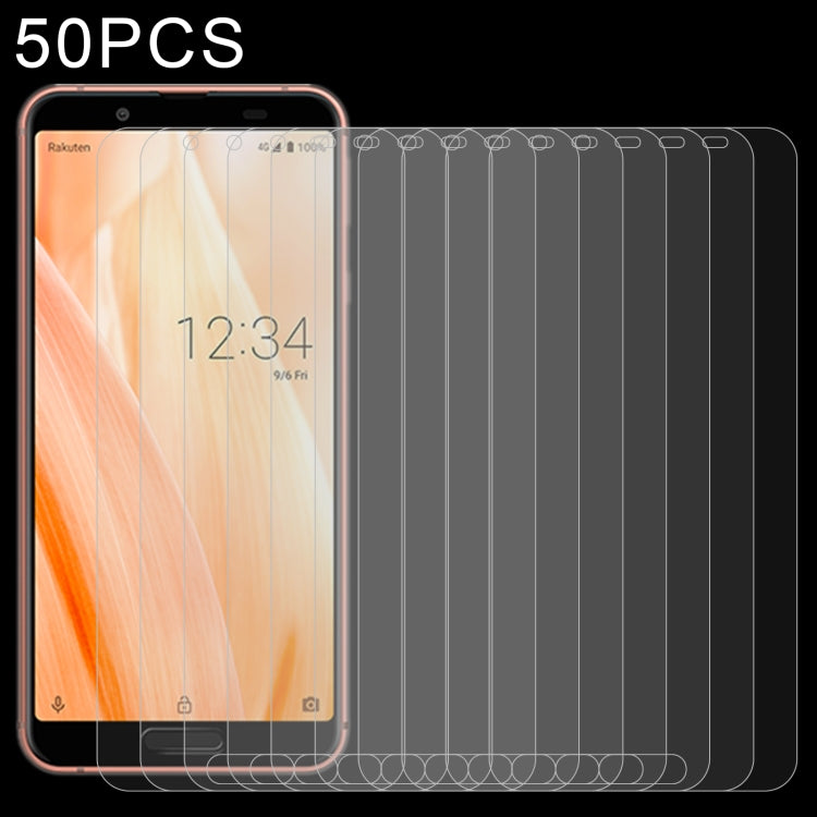 50 PCS 0.26mm 9H 2.5D Tempered Glass Film For Sharp Aquos Sense3 Lite