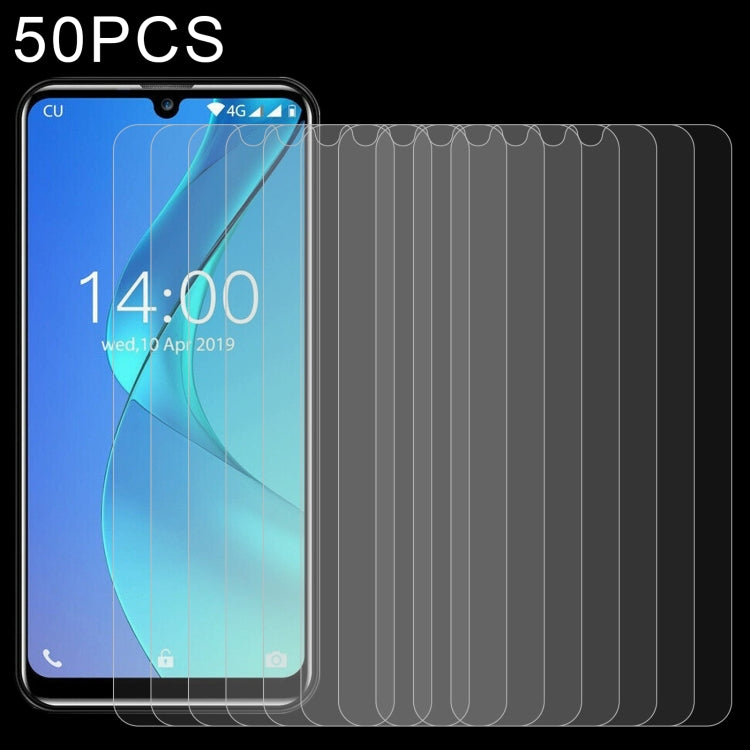 50 PCS 0.26mm 9H 2.5D Tempered Glass Film For Oukitel C16 Pro