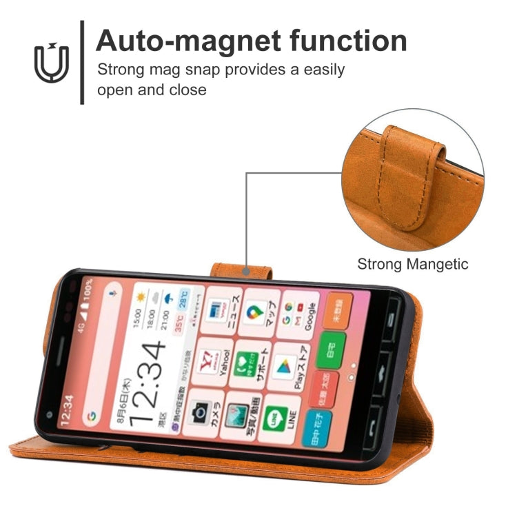 Leather Phone Case For Kyocera Kantan Sumaho 2