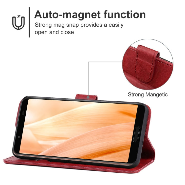 Leather Phone Case For Sharp Aquos Sense3 Lite