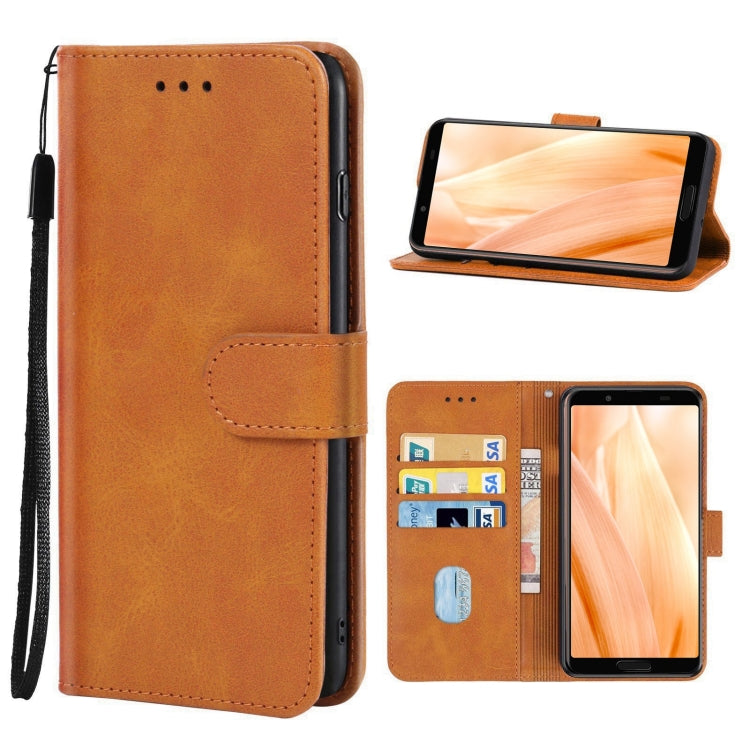 Leather Phone Case For Sharp Aquos Sense3 Lite