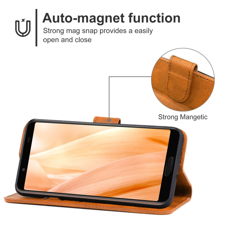 Leather Phone Case For Sharp Aquos Sense3 Lite