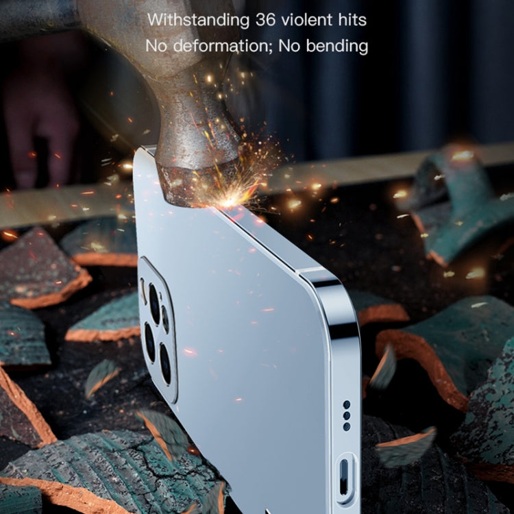 For iPhone 13 Pro Stainless Steel Frame + PC Phone Case