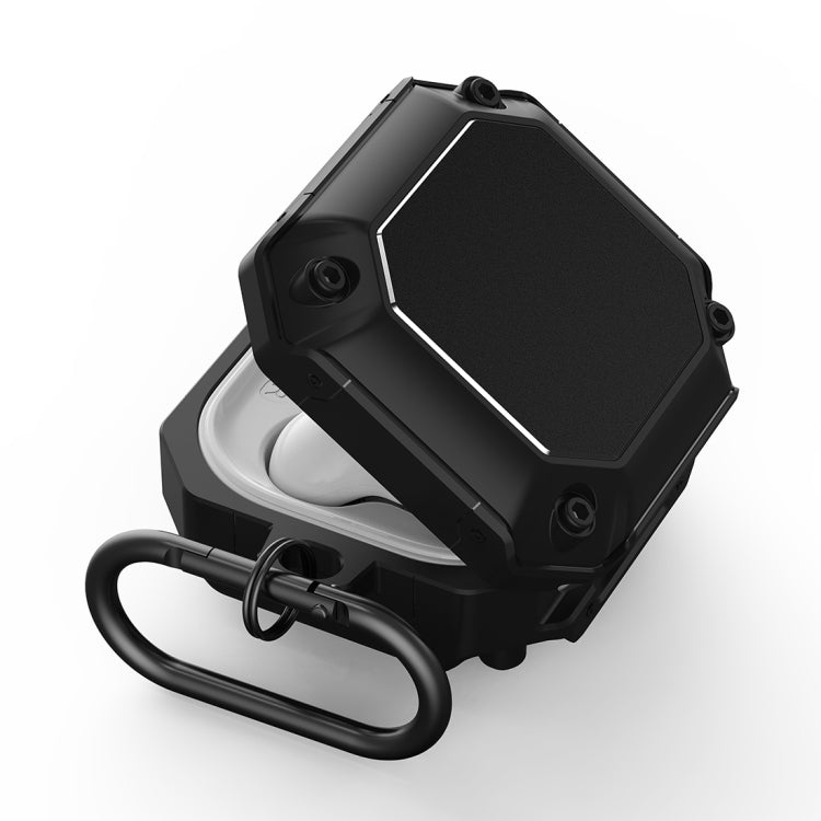 For Samsung Galaxy Buds 2 / Buds Pro / Buds Live / Buds 2 Pro Mecha Hardware TPU Earphone Protective Case with Hook