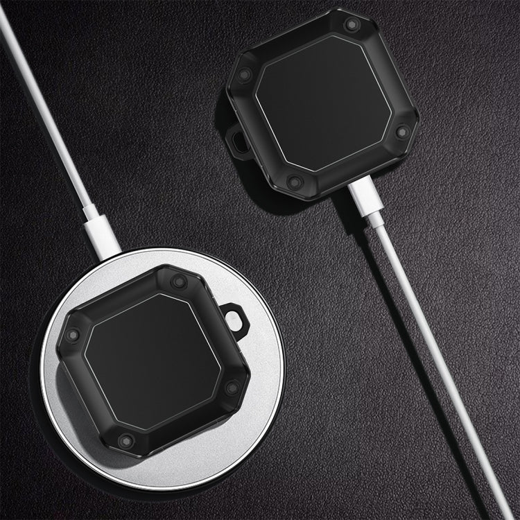 For Samsung Galaxy Buds 2 / Buds Pro / Buds Live / Buds 2 Pro Mecha Hardware TPU Earphone Protective Case with Hook