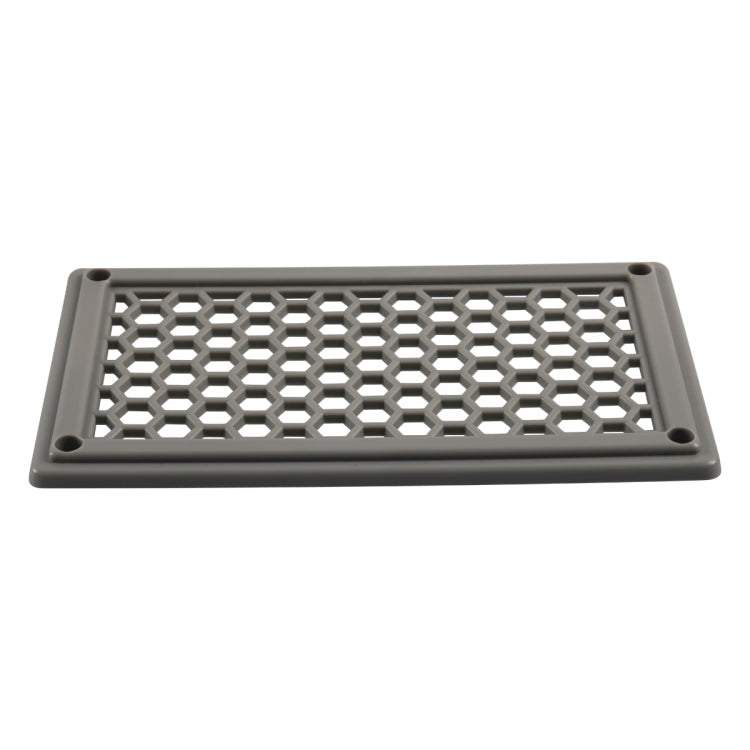 A6791 198x114mm RV / Bus Hexagon Pattern Air Inlet Panel with Screws(Grey)