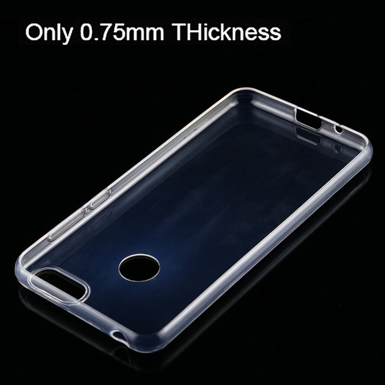 For Motorola E6 Play 0.75mm Ultrathin Transparent TPU Soft Protective Case
