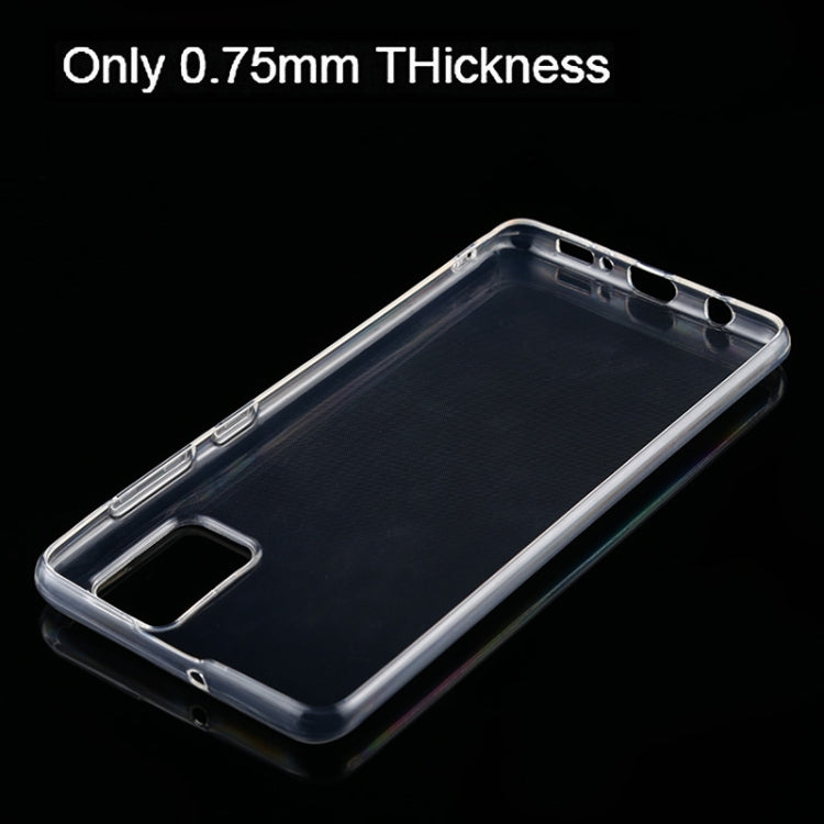 For Galaxy A71 0.75mm Ultrathin Transparent TPU Soft Protective Case