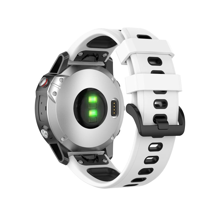 22mm Quick Release Two-color Silicone Watch Band for Garmin Fenix 7 / EPIX