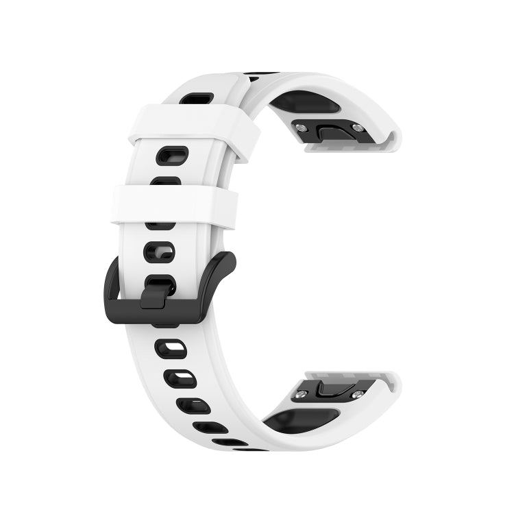 22mm Quick Release Two-color Silicone Watch Band for Garmin Fenix 7 / EPIX