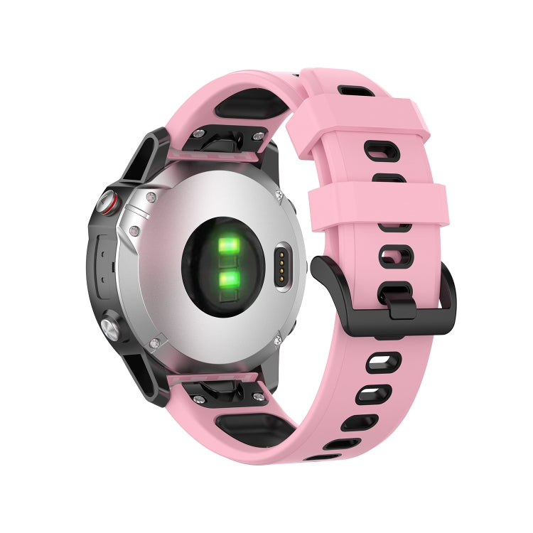 22mm Quick Release Two-color Silicone Watch Band for Garmin Fenix 7 / EPIX