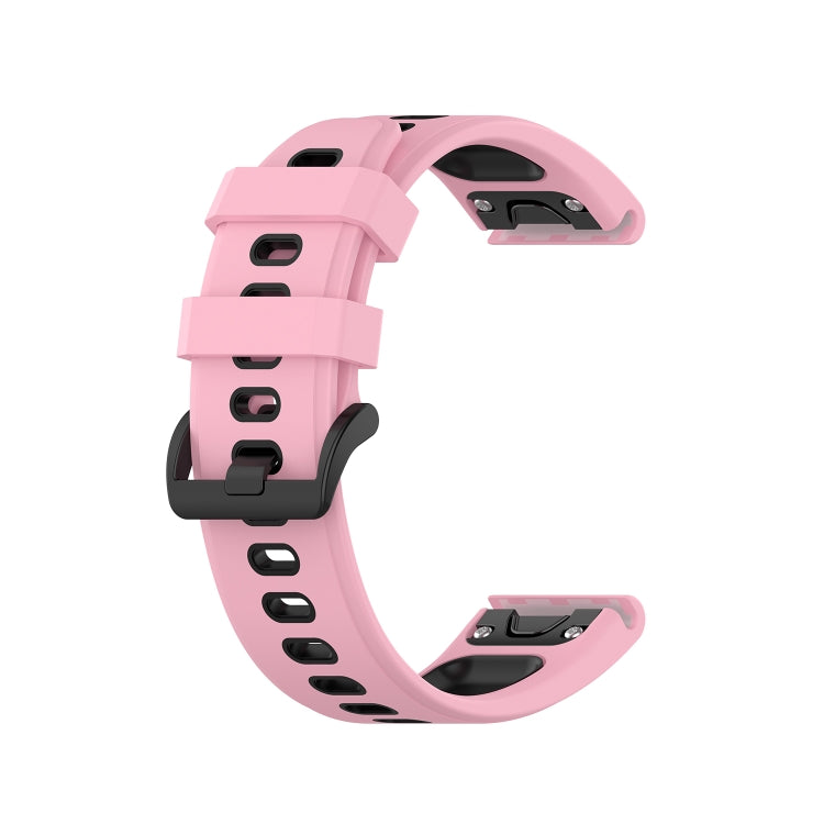 22mm Quick Release Two-color Silicone Watch Band for Garmin Fenix 7 / EPIX