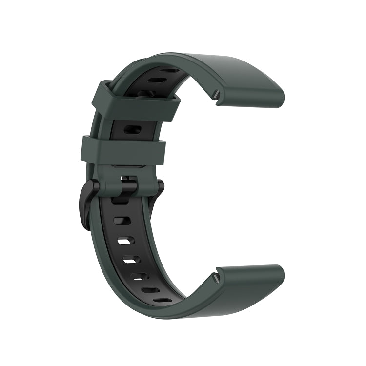 22mm Quick Release Two-color Silicone Watch Band for Garmin Fenix 7 / EPIX