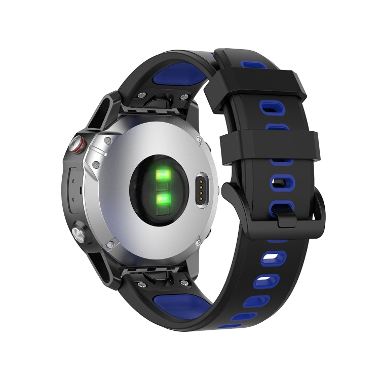 22mm Quick Release Two-color Silicone Watch Band for Garmin Fenix 7 / EPIX