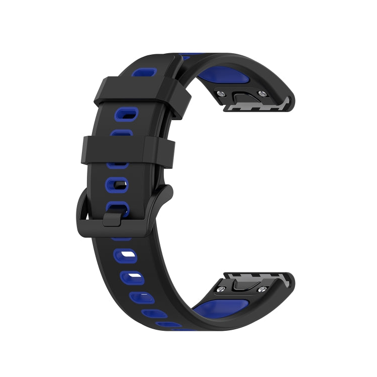 22mm Quick Release Two-color Silicone Watch Band for Garmin Fenix 7 / EPIX