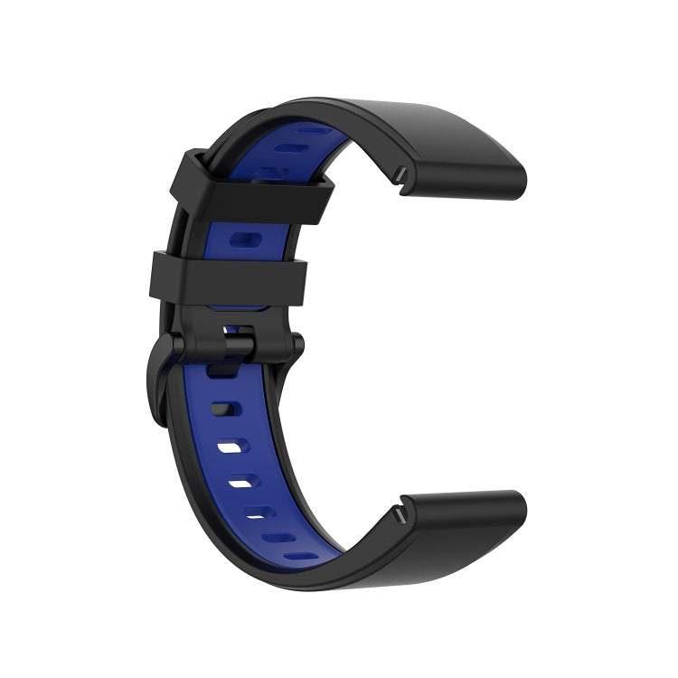 22mm Quick Release Two-color Silicone Watch Band for Garmin Fenix 7 / EPIX