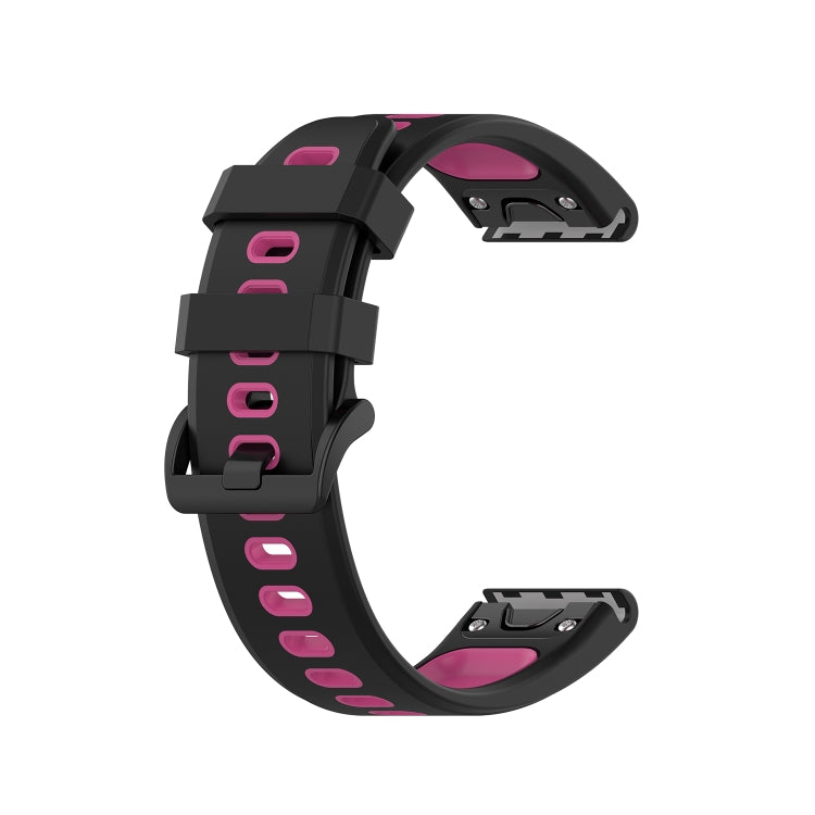22mm Quick Release Two-color Silicone Watch Band for Garmin Fenix 7 / EPIX