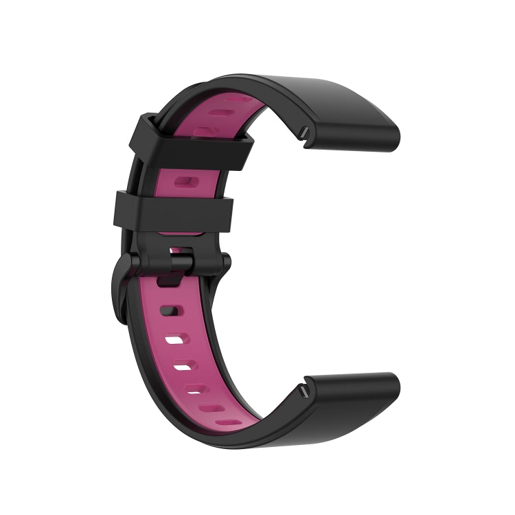 22mm Quick Release Two-color Silicone Watch Band for Garmin Fenix 7 / EPIX
