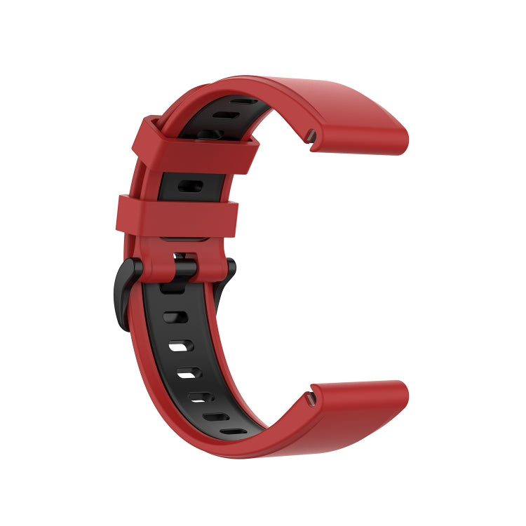 22mm Quick Release Two-color Silicone Watch Band for Garmin Fenix 7 / EPIX