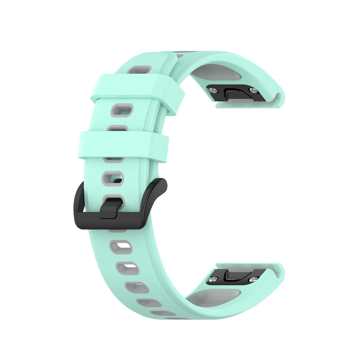 22mm Quick Release Two-color Silicone Watch Band for Garmin Fenix 7 / EPIX