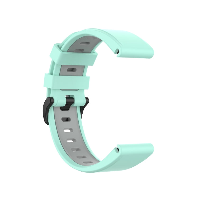 22mm Quick Release Two-color Silicone Watch Band for Garmin Fenix 7 / EPIX