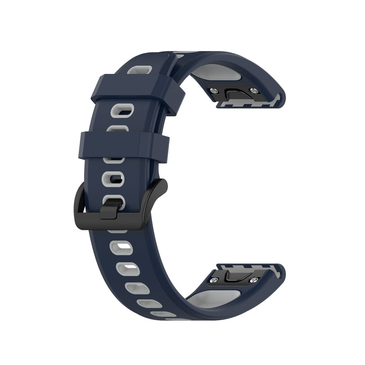 22mm Quick Release Two-color Silicone Watch Band for Garmin Fenix 7 / EPIX