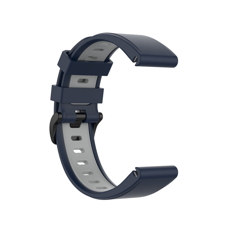 22mm Quick Release Two-color Silicone Watch Band for Garmin Fenix 7 / EPIX