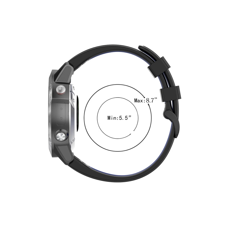 22mm Quick Release Two-color Silicone Watch Band for Garmin Fenix 7 / EPIX