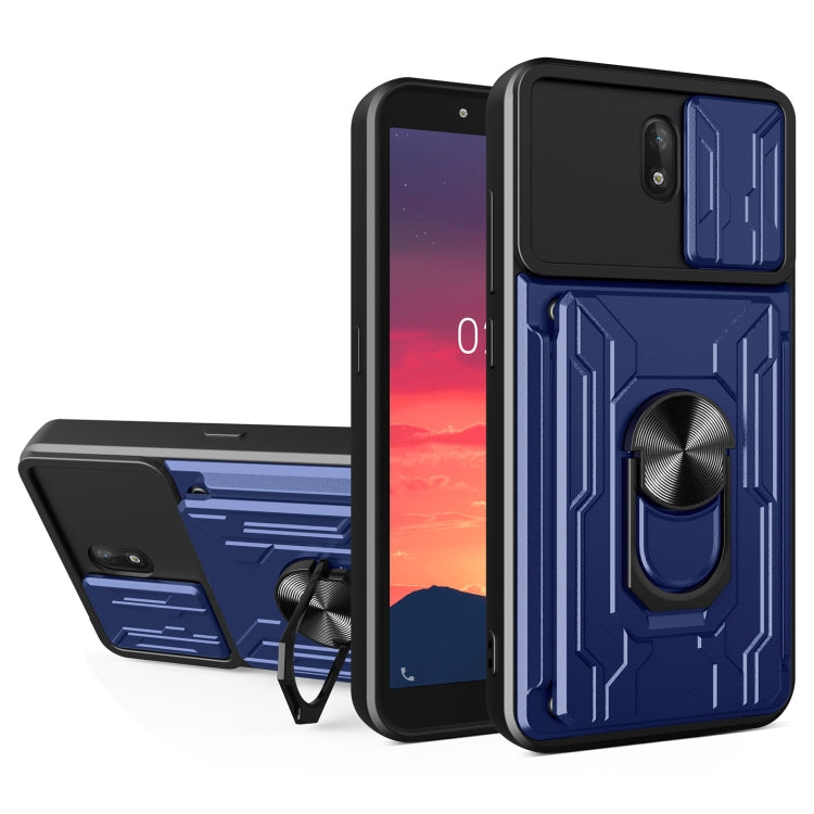 For Nokia C1 Sliding Camshield Card Phone Case