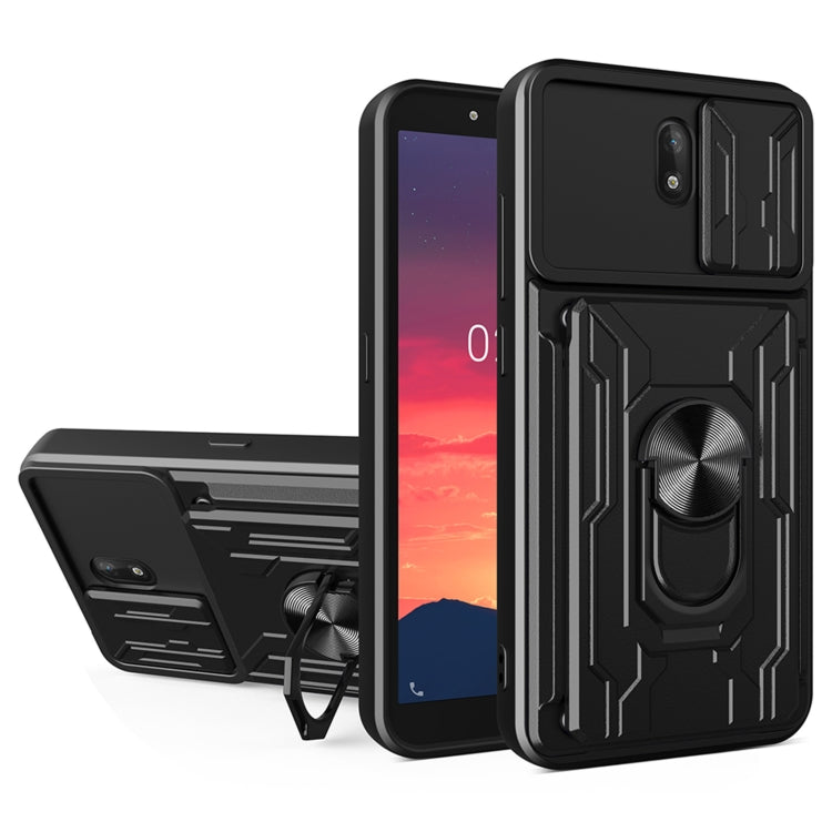 For Nokia C1 Sliding Camshield Card Phone Case