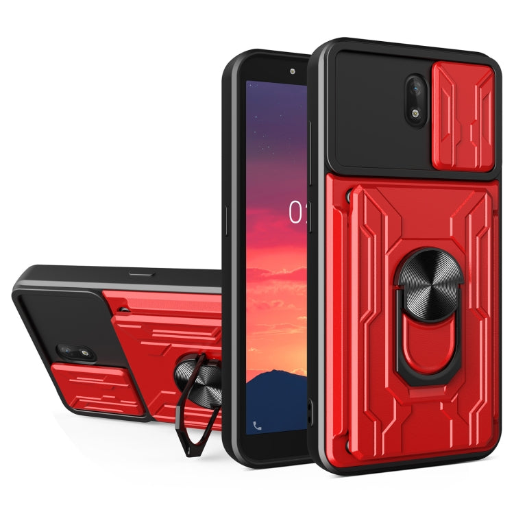 For Nokia C1 Sliding Camshield Card Phone Case