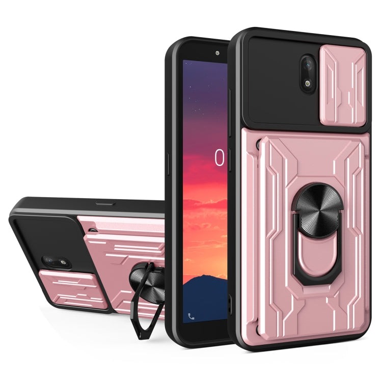 For Nokia C1 Sliding Camshield Card Phone Case