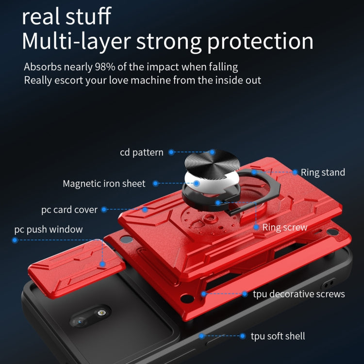 For Nokia C1 Sliding Camshield Card Phone Case