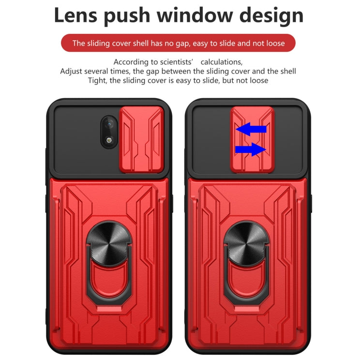 For Nokia C1 Sliding Camshield Card Phone Case