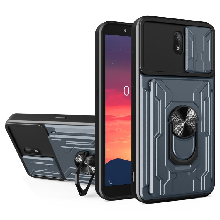 For Nokia C1 Sliding Camshield Card Phone Case