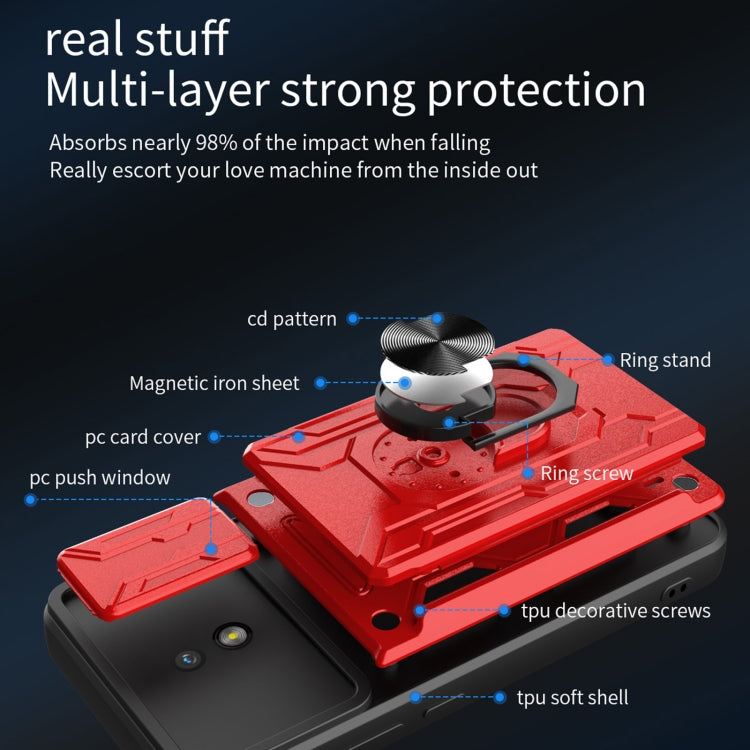 For Nokia C10 Sliding Camshield Card Phone Case
