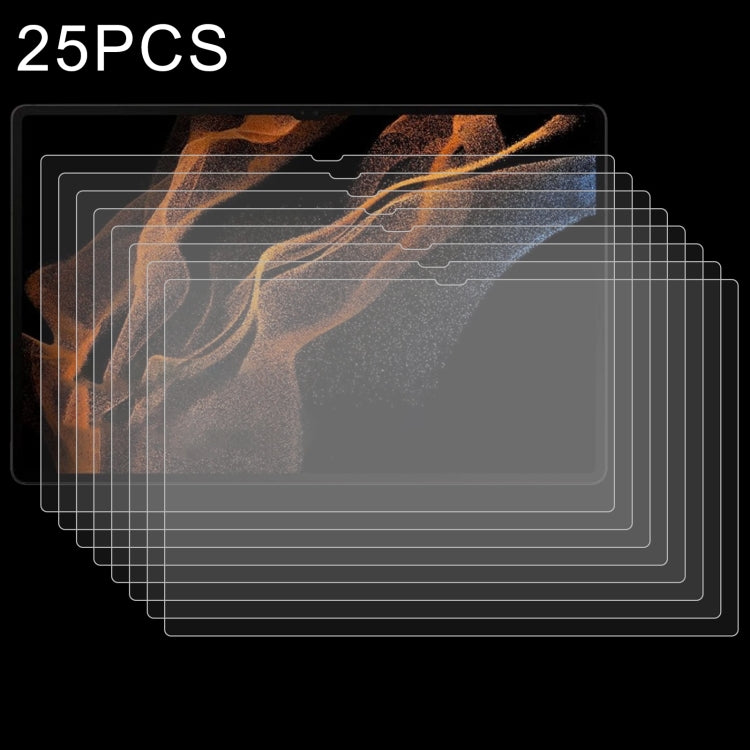 25 PCS 9H 2.5D Explosion-proof Tempered Tablet Glass Film For Samsung Galaxy Tab S8 Ultra / X900