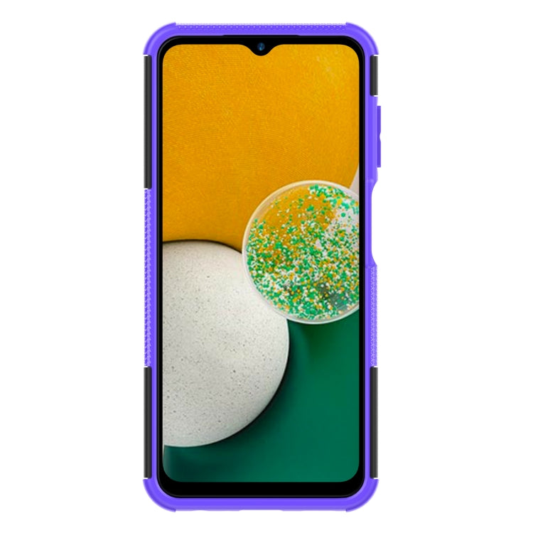 For Samsung Galaxy A13 4G Tire Texture Shockproof TPU+PC Phone Case with Holder