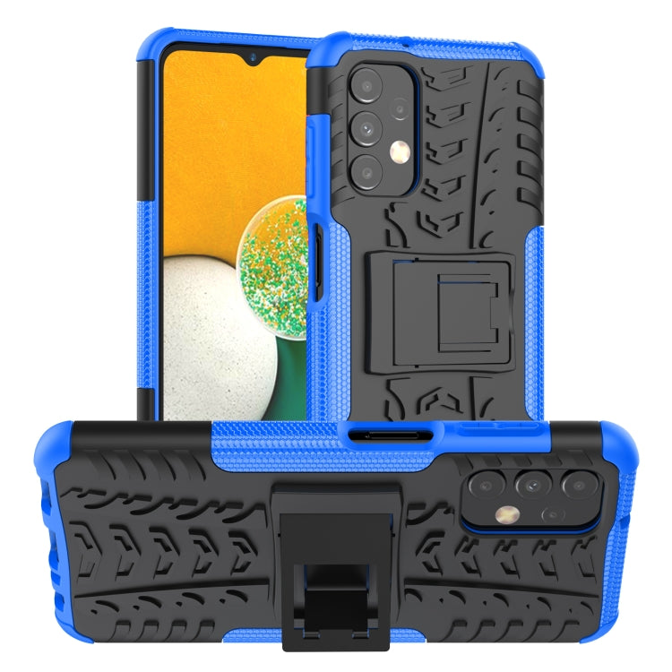 For Samsung Galaxy A13 4G Tire Texture Shockproof TPU+PC Phone Case with Holder