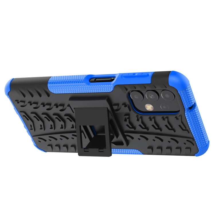 For Samsung Galaxy A13 4G Tire Texture Shockproof TPU+PC Phone Case with Holder