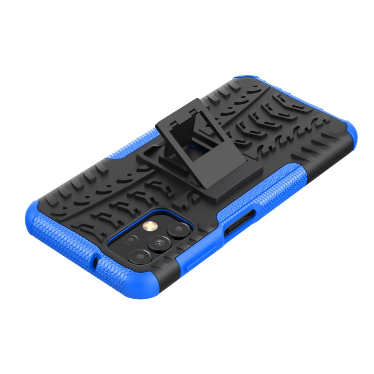 For Samsung Galaxy A13 4G Tire Texture Shockproof TPU+PC Phone Case with Holder