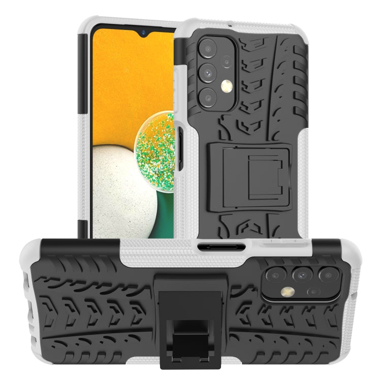For Samsung Galaxy A13 4G Tire Texture Shockproof TPU+PC Phone Case with Holder